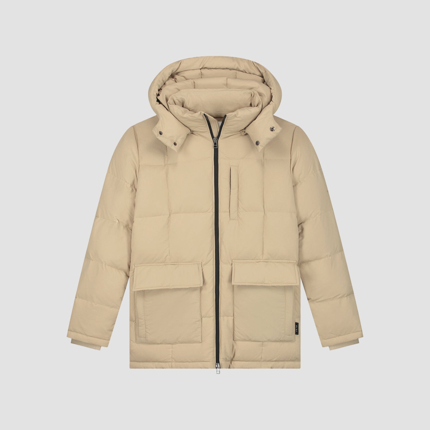 Midlong Puffer Jacket - Beige