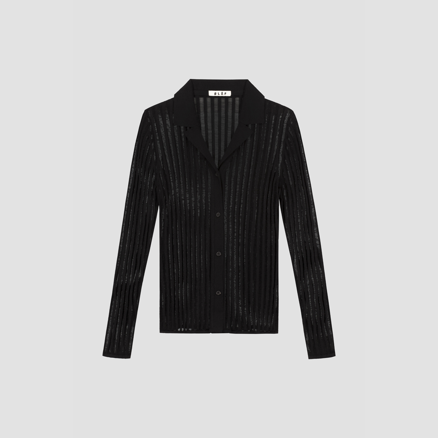 WMN Ladder Knit Shirt - Black