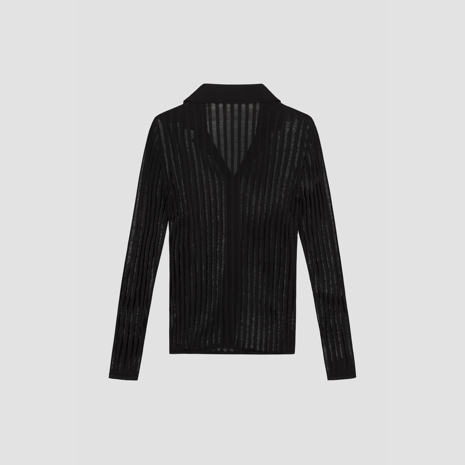 WMN Ladder Knit Shirt - Black