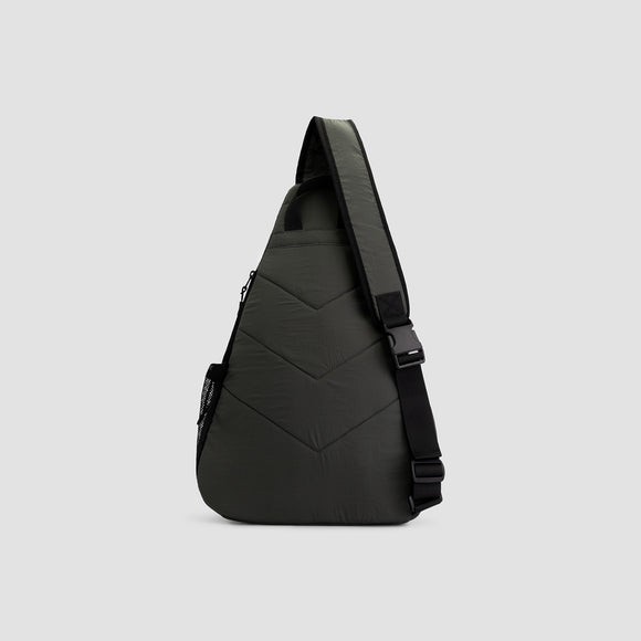 Puffer Sling Bag - Olive Green