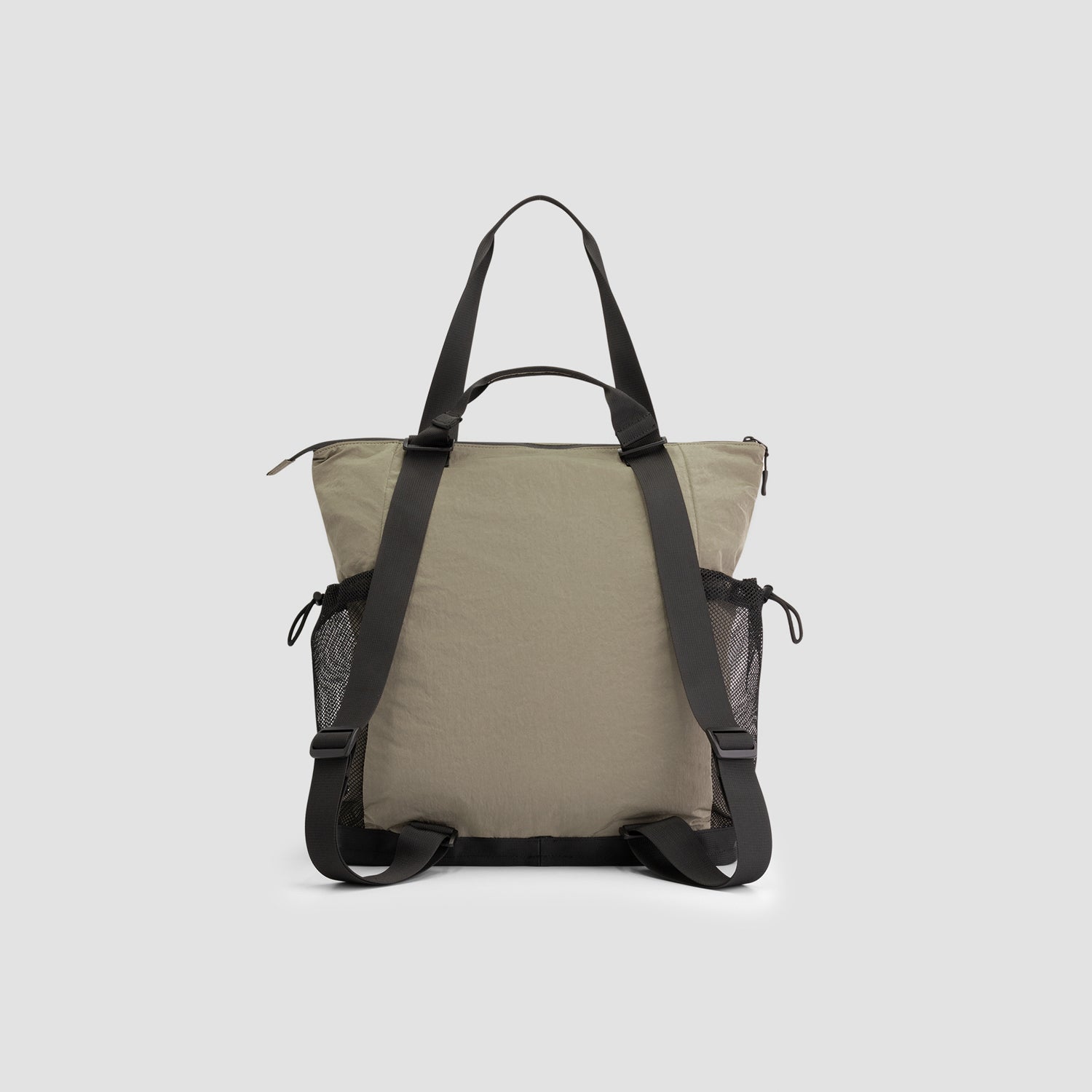Nylon Two-Way Tote Bag - Grey