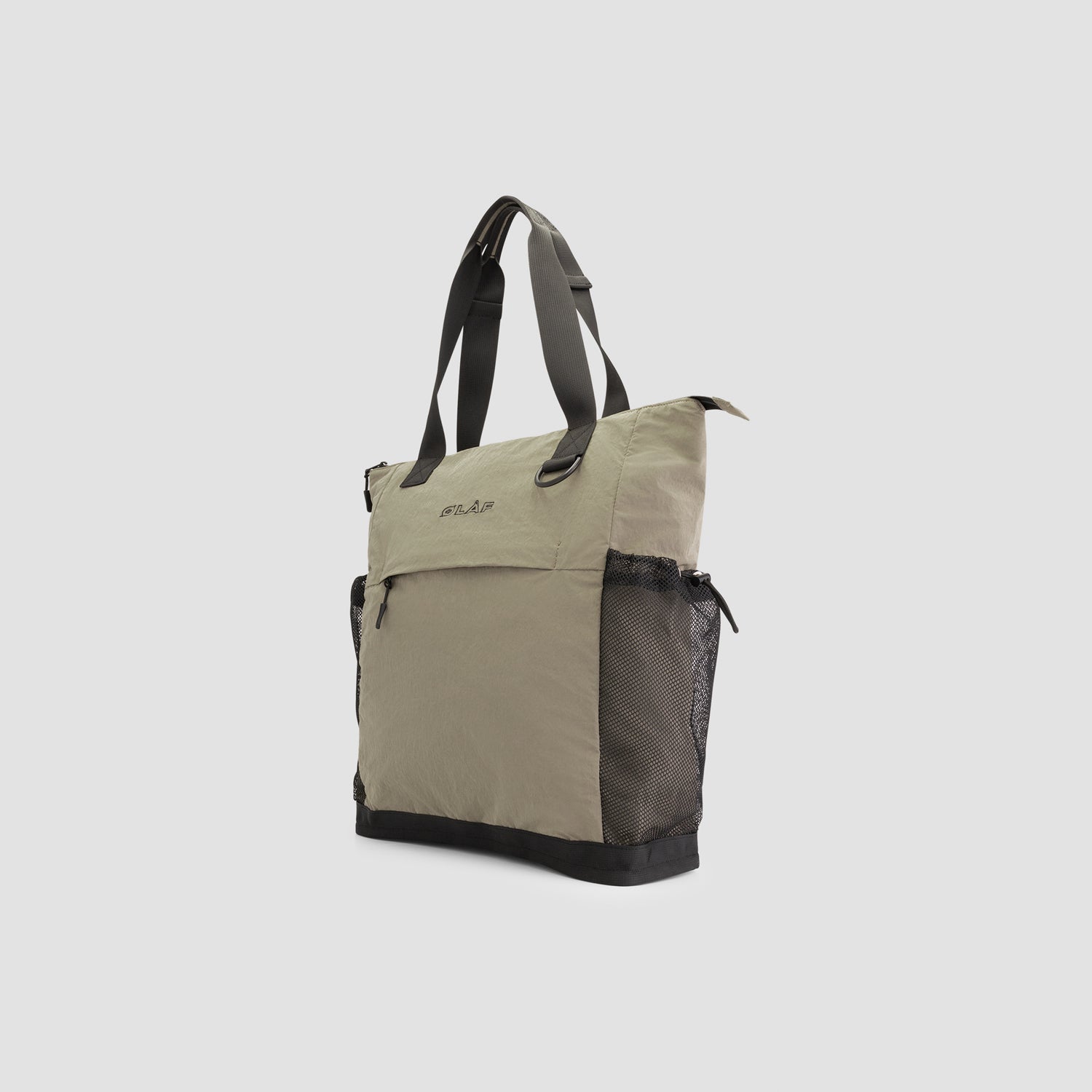 Nylon Two-Way Tote - Grey