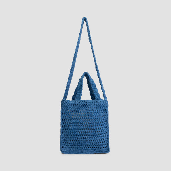 Mini Crochet Tote - Marine