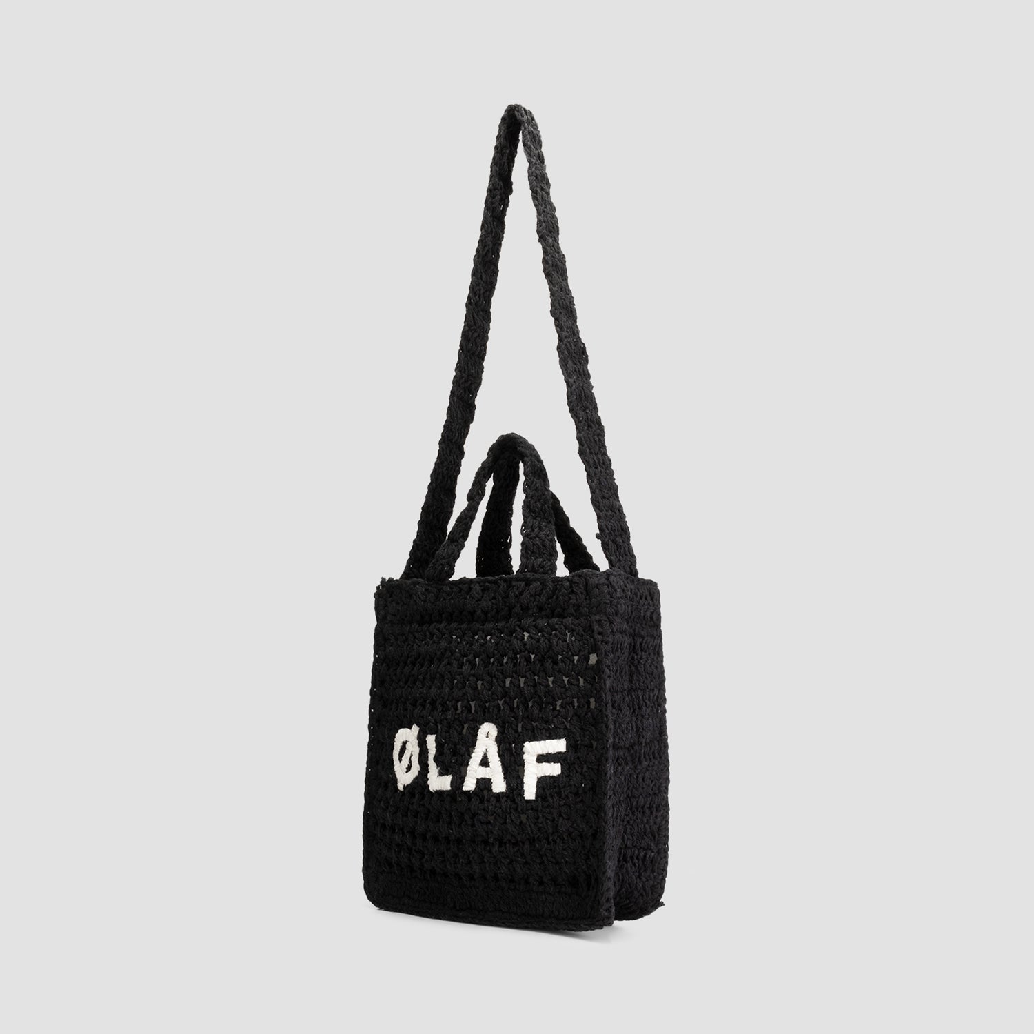 Mini Crochet Tote - Black