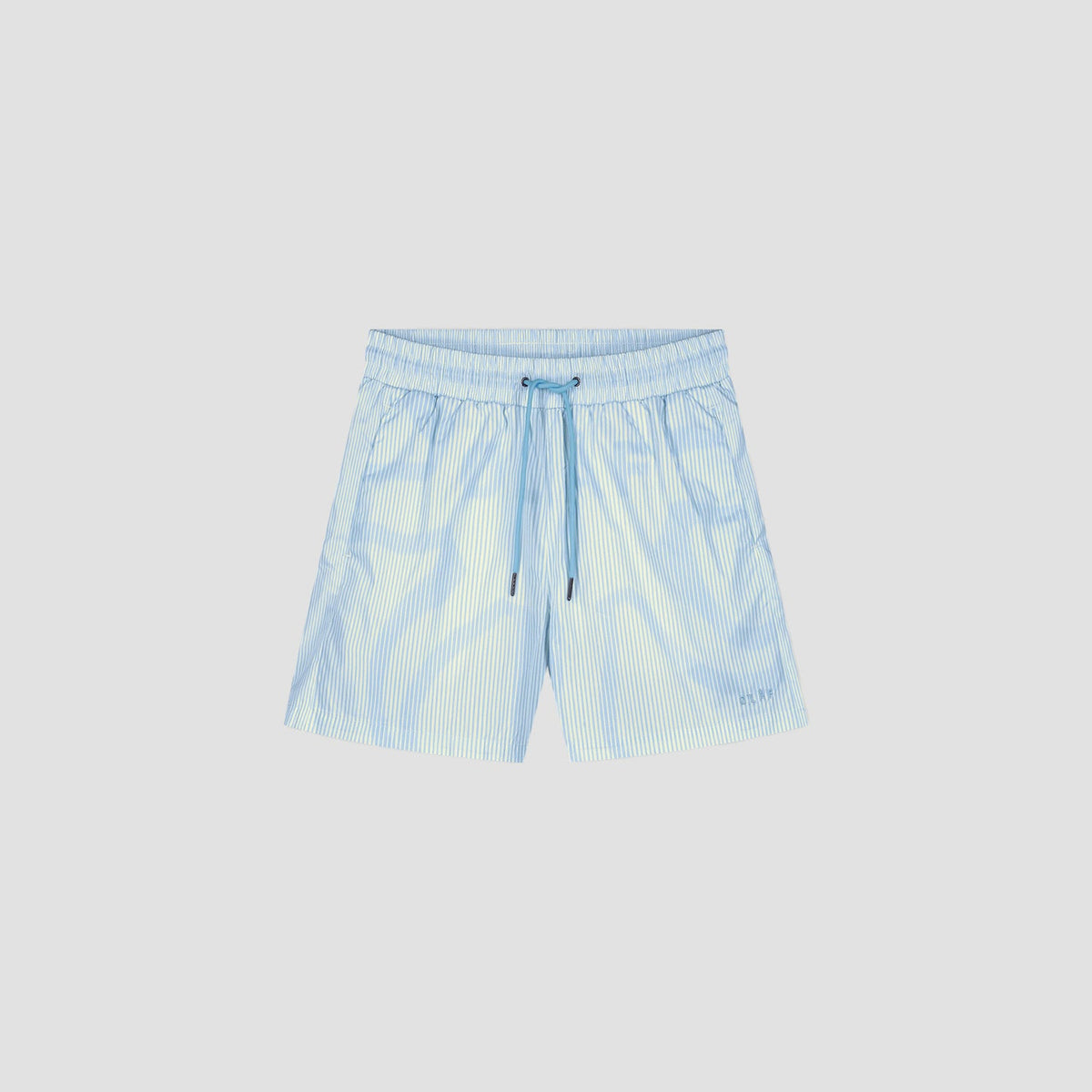 STRIPE SUN AOP SHORTS | SURF BLUE