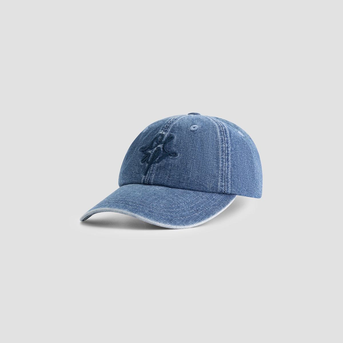 MONOGRAM DENIM CAP | WASHED INDIGO