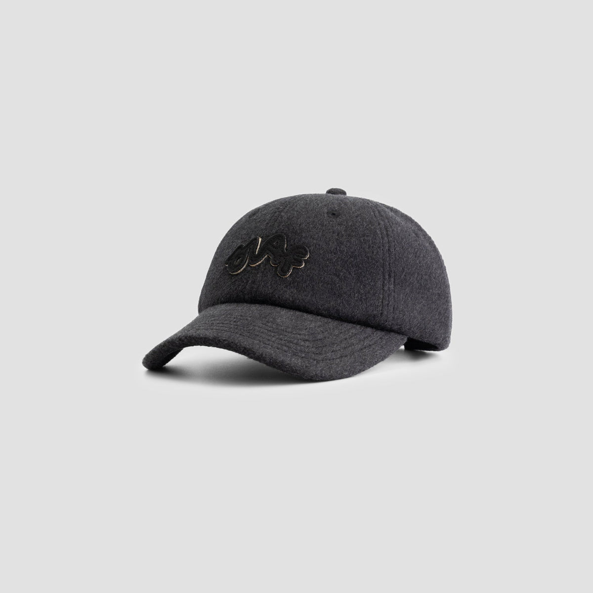 SIGNATURE LOGO WOOL CAP | CHARCOAL MELANGE