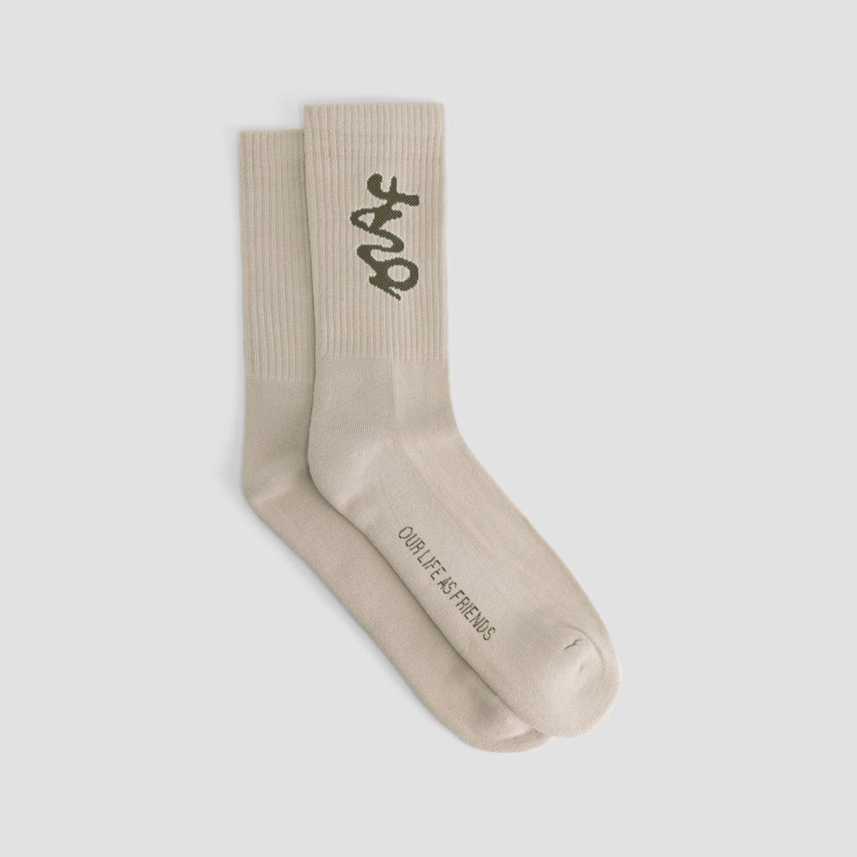 SIGNATURE LOGO SOCKS | CEMENT