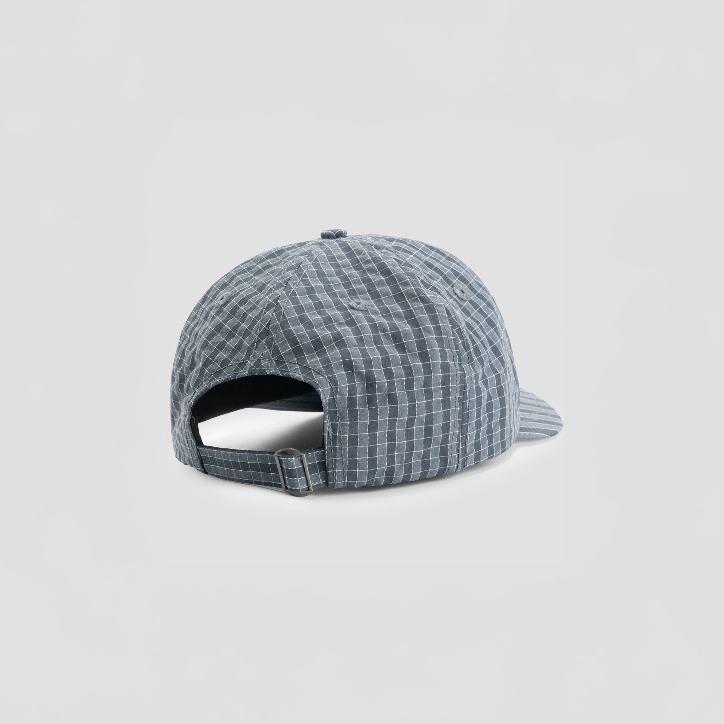 Checked 5 Panel Cap - Navy