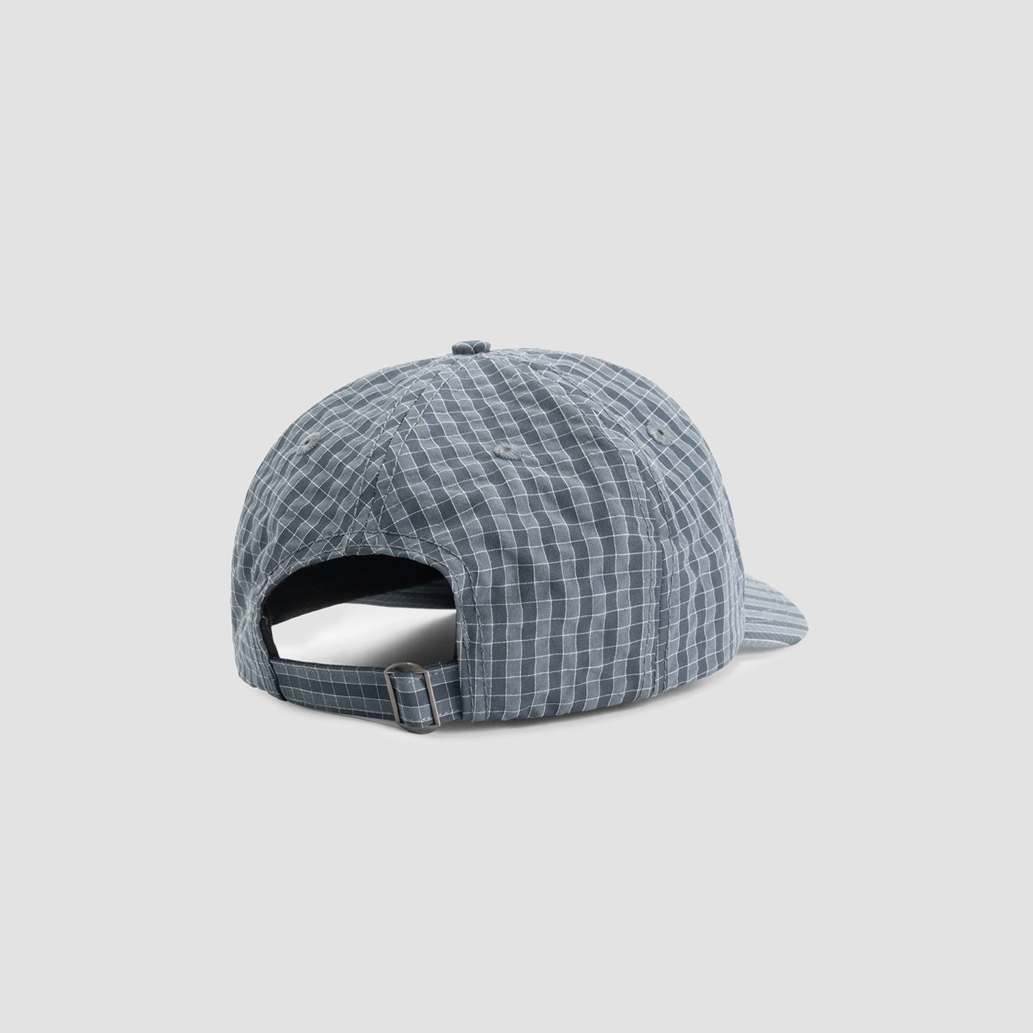 Checked 5 Panel Cap - Navy