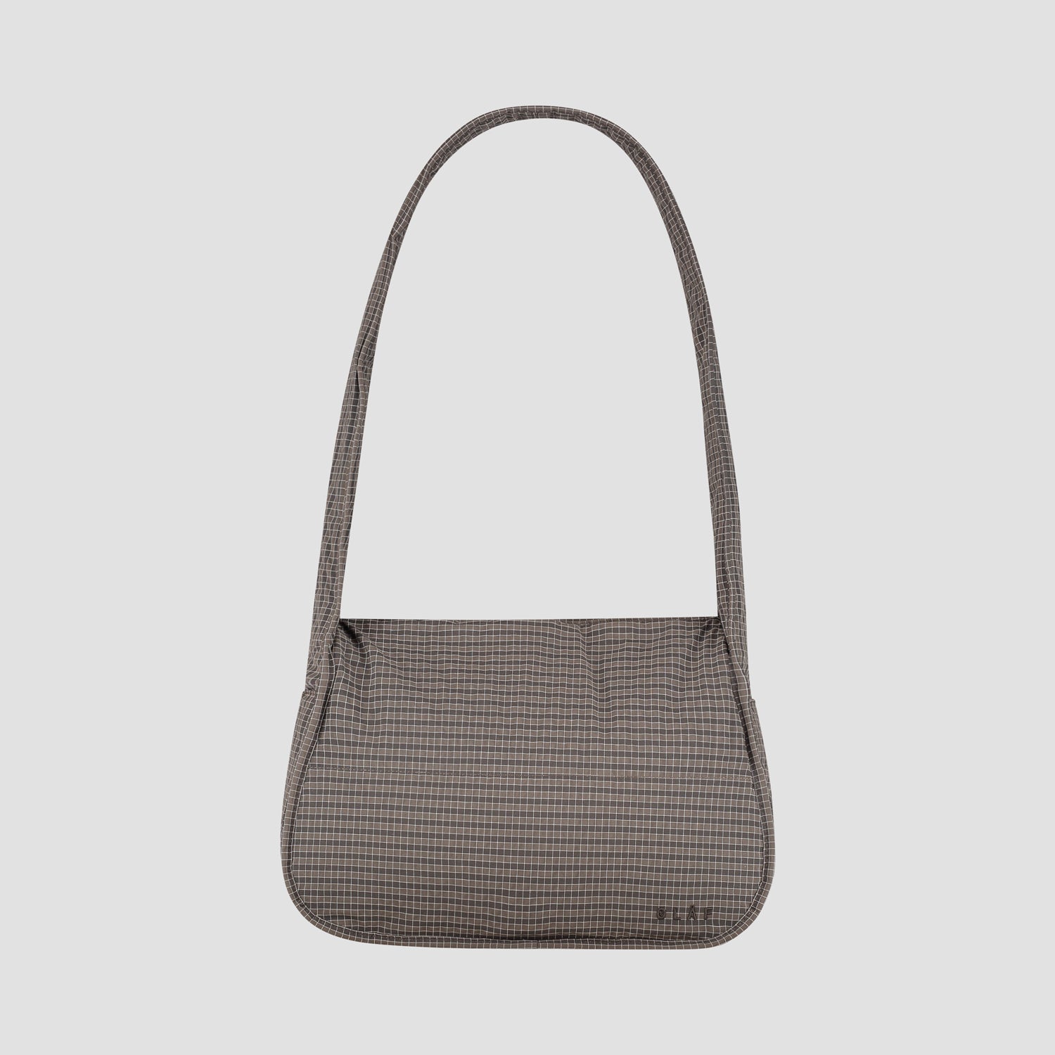 Checked Padded Cross-Body Bag - Hot Fudge