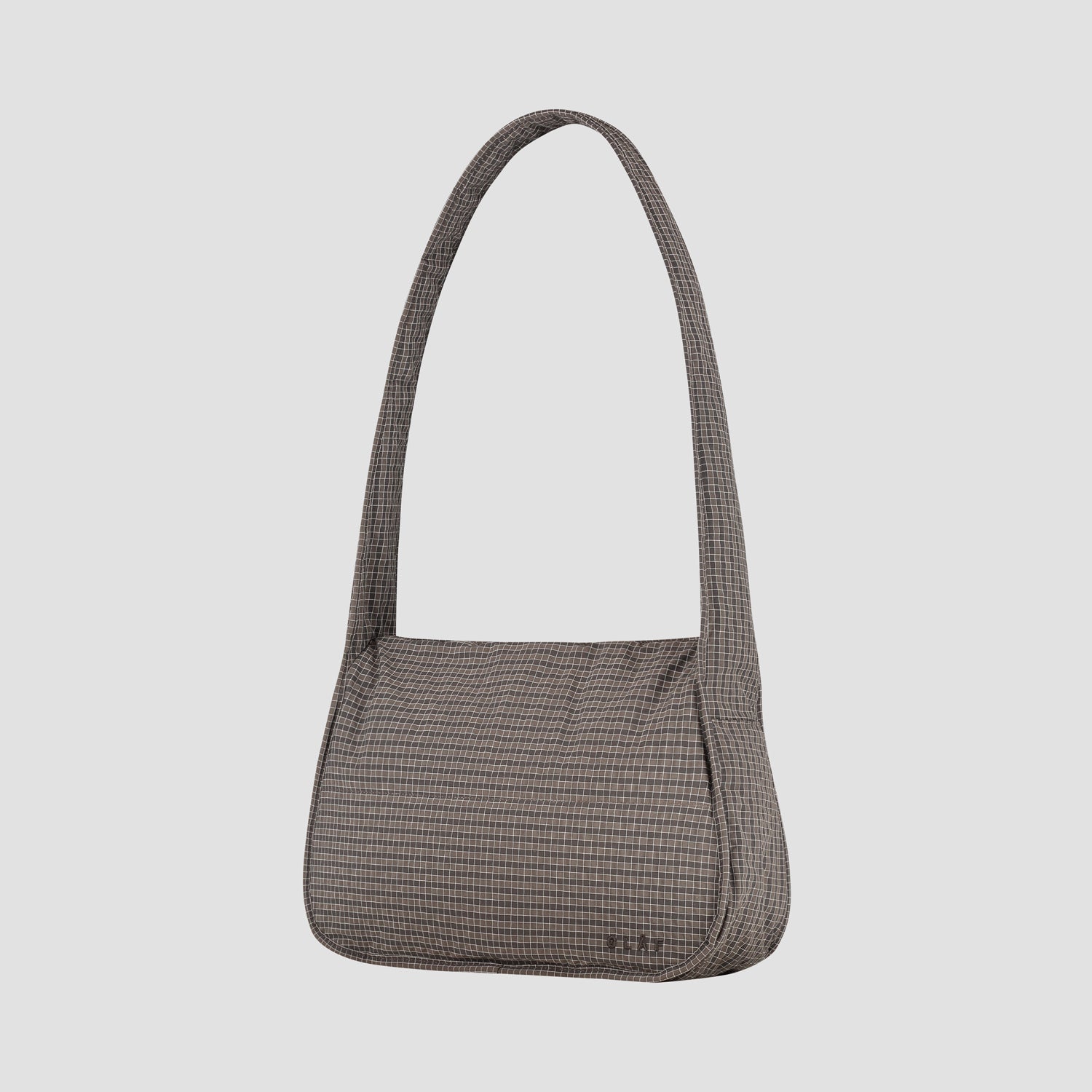 Checked Padded Cross-Body Bag - Hot Fudge