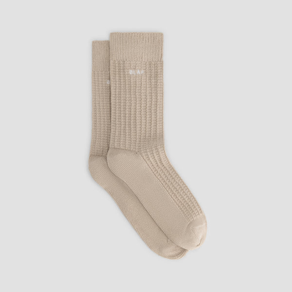 Waffle Socks - Cement