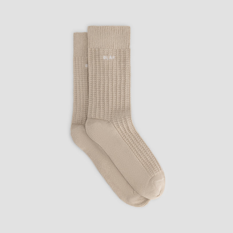 Waffle Socks - Cement