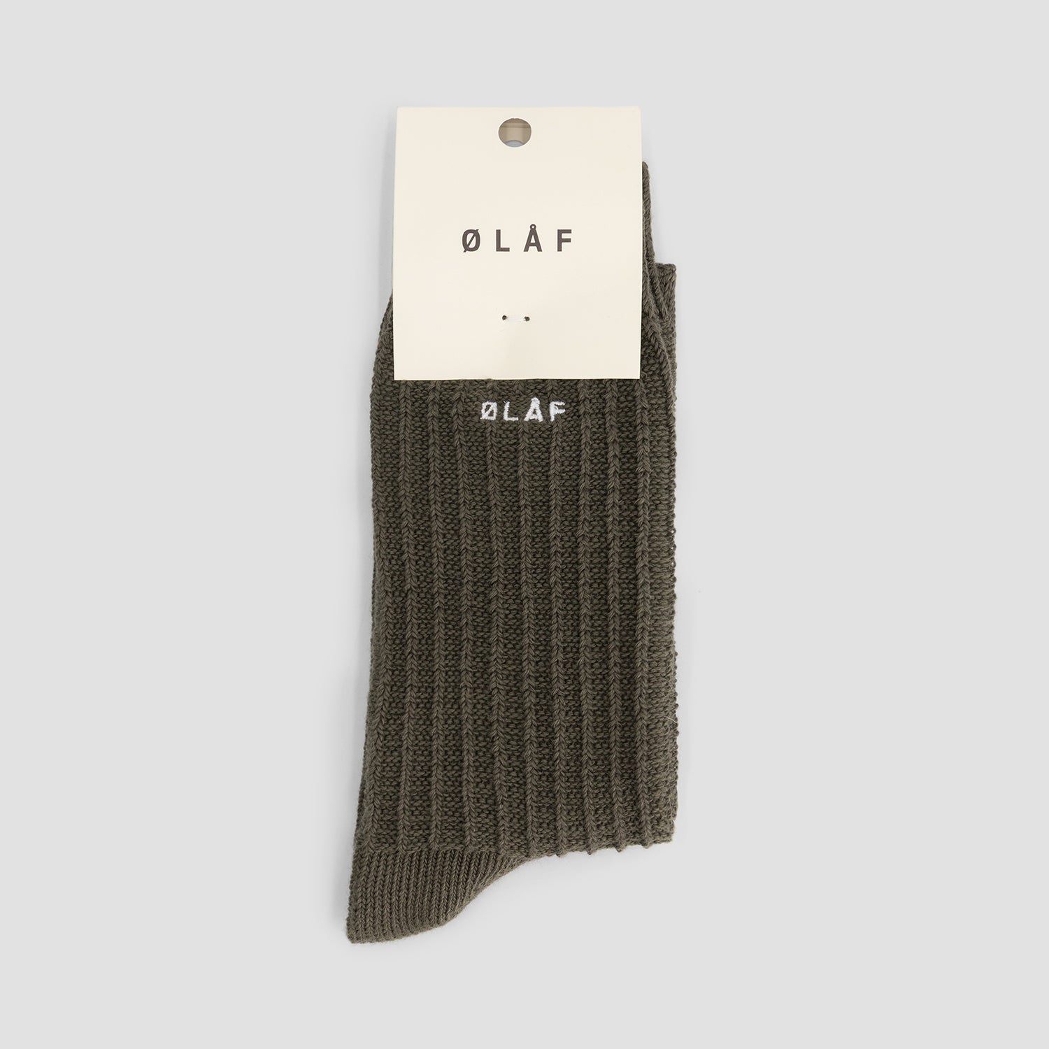 Waffle Socks - Olive Night
