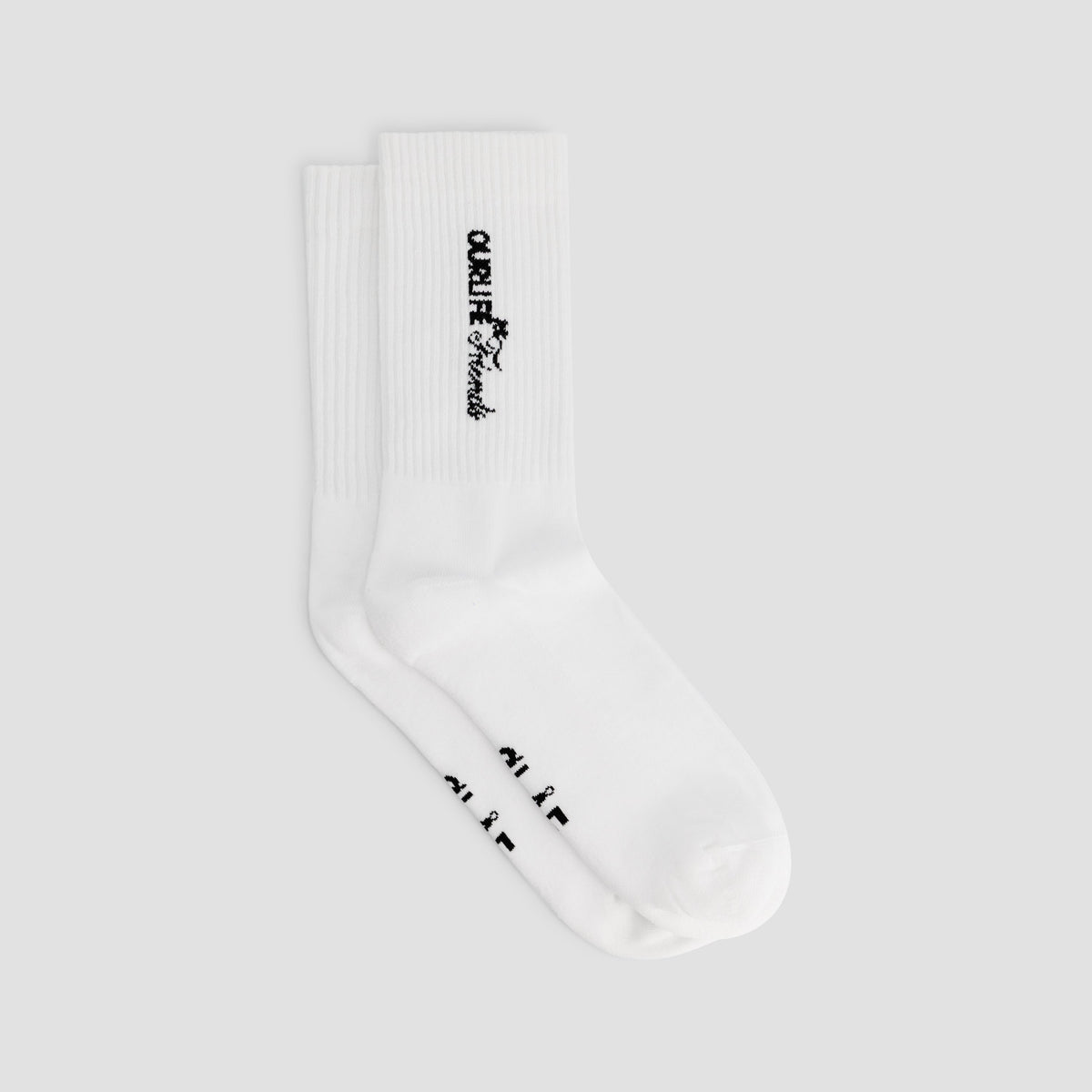 SCRIPT FRIENDS SOCK | OPTICAL WHITE