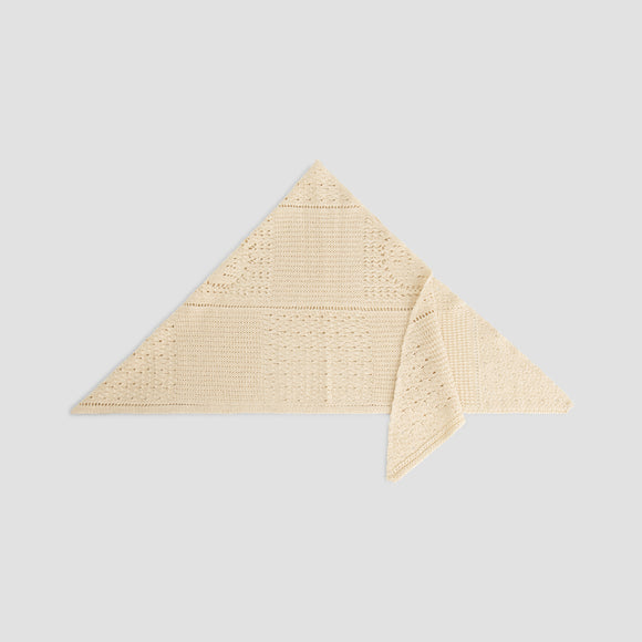 Face Logo Knit Bandana - Off White