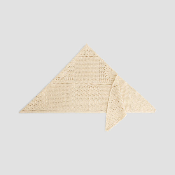 Face Logo Knit Bandana - Off White