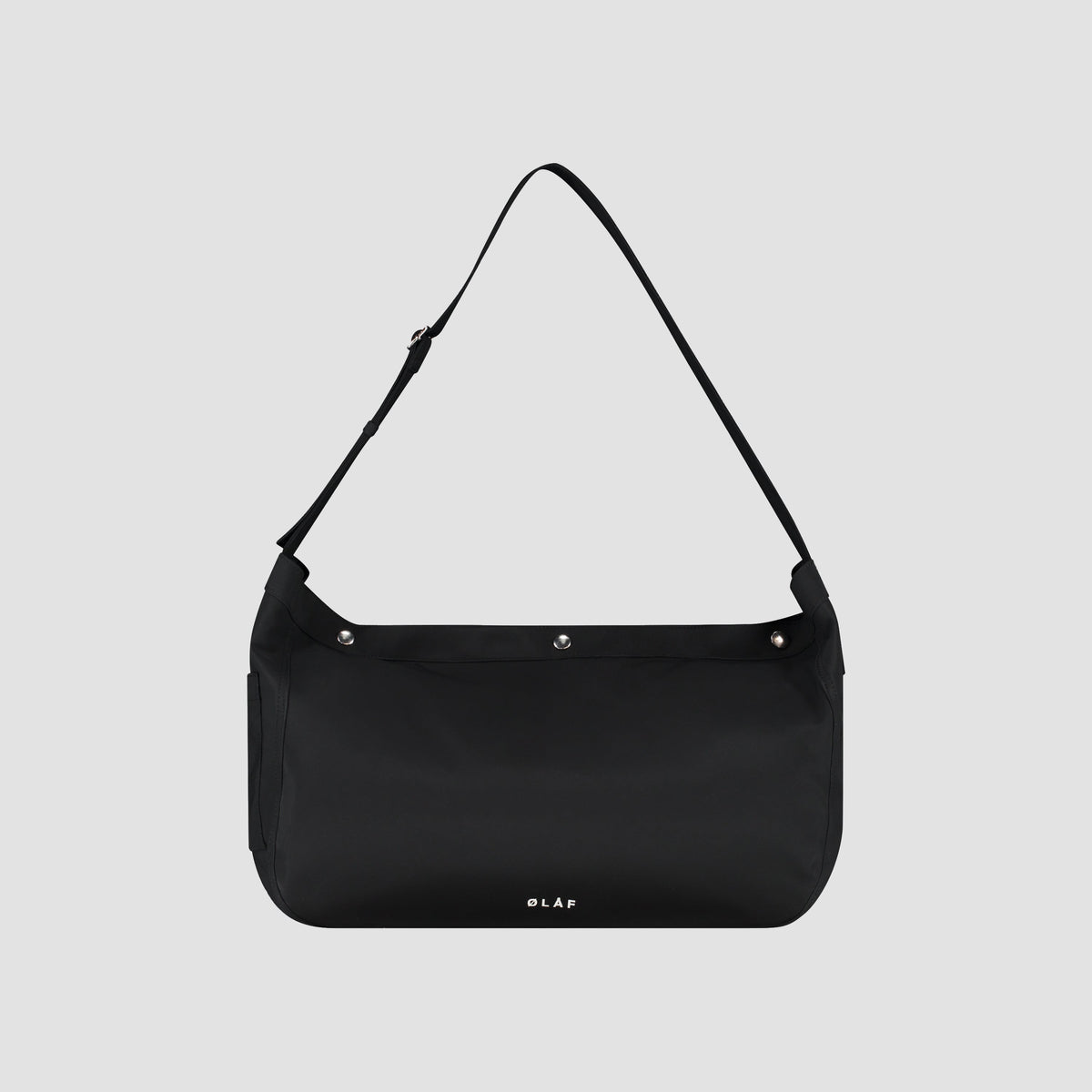 NYLON NEWSPAPER BAG | BLACK