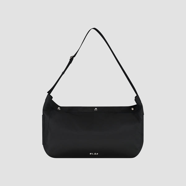 Nylon Newspaper Bag - Black