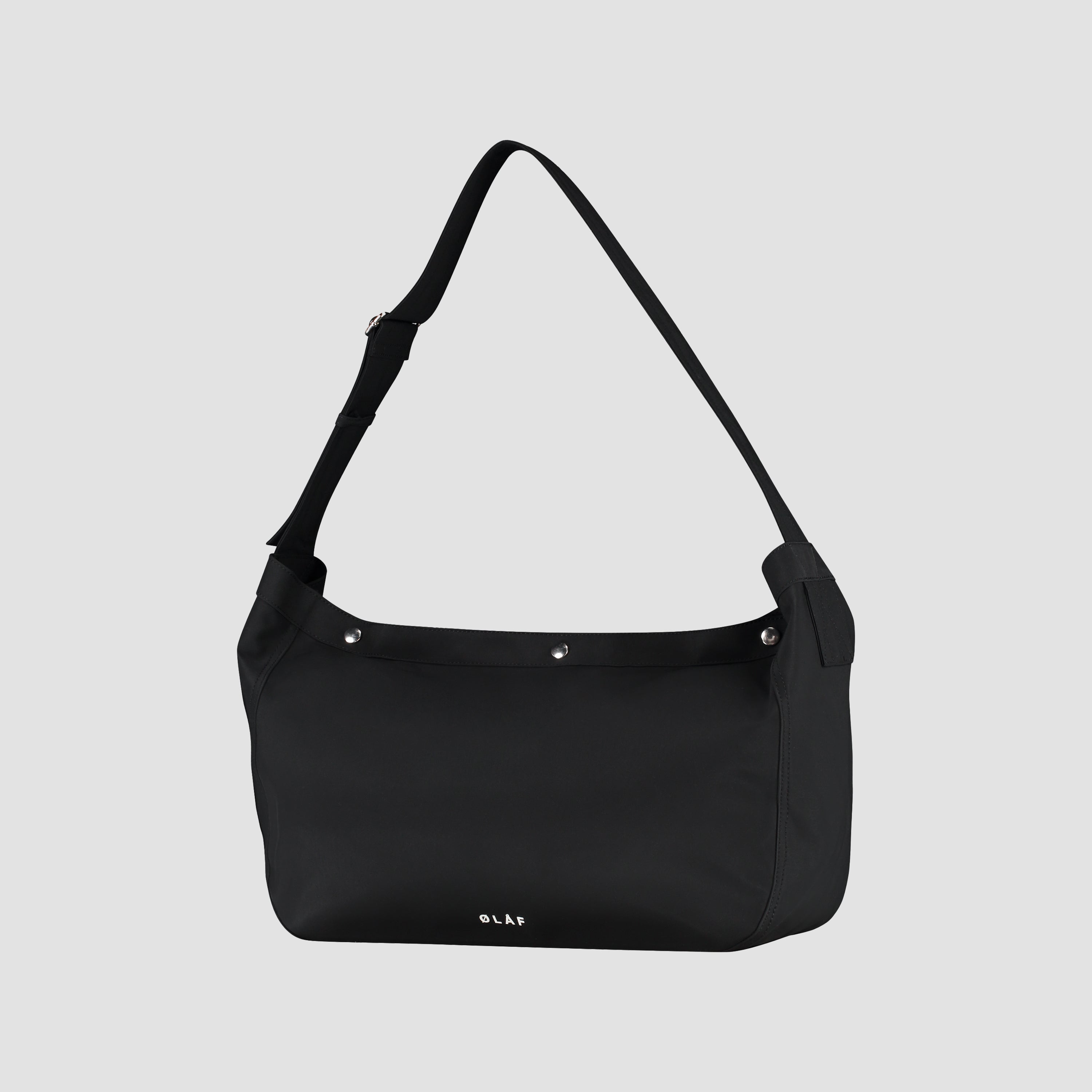 Nylon Newspaper Bag - Black