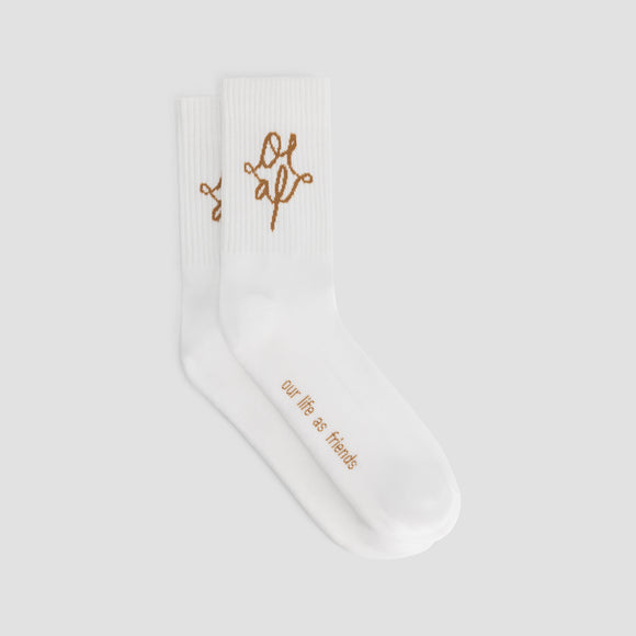 Monogram Sock - Optical White