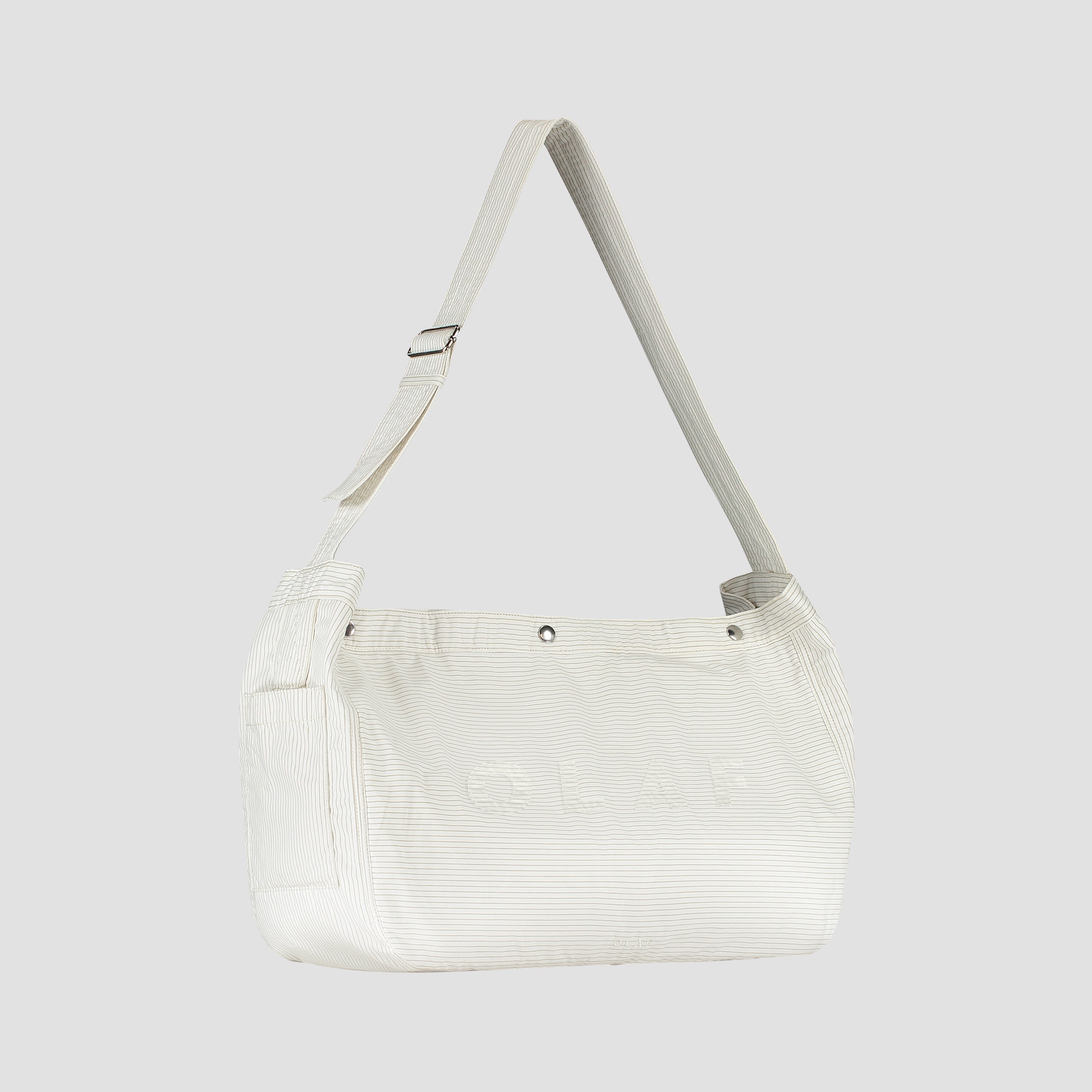 Stripe Newspaper Bag - Off-White