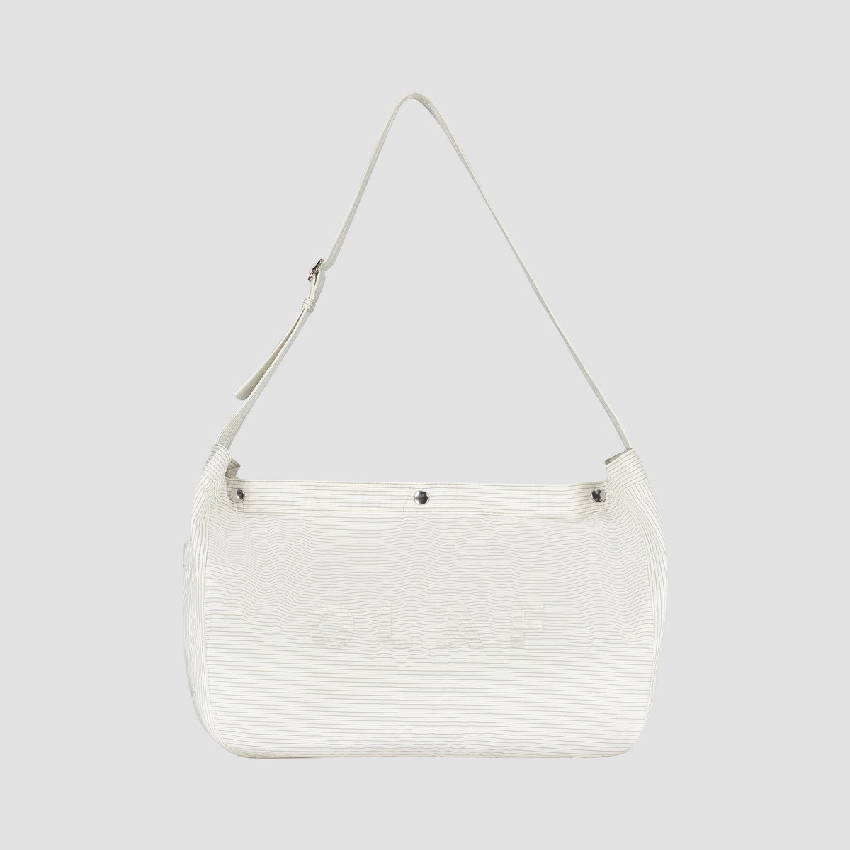 STRIPE NEWSPAPER BAG | OFF WHITE