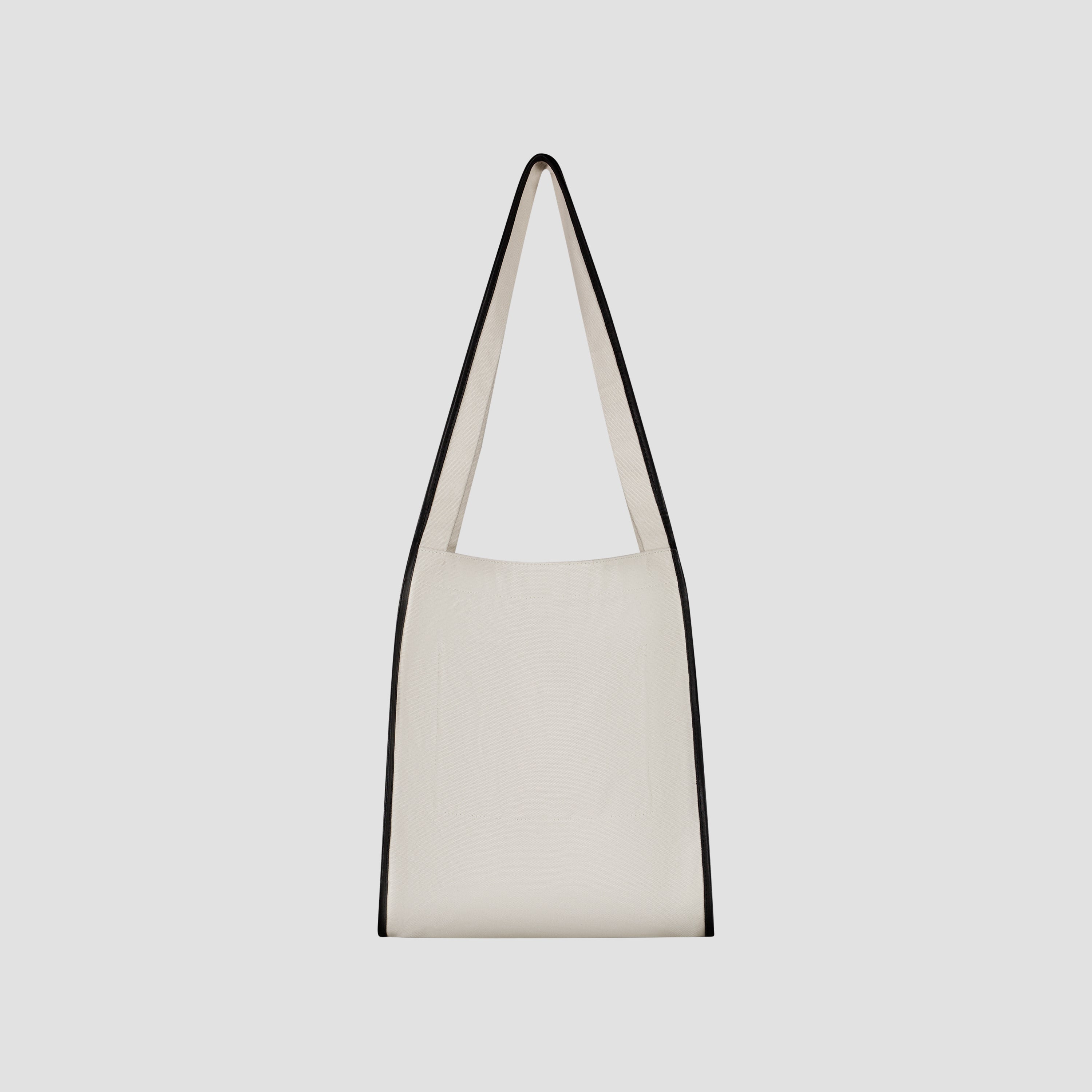 Contrast Binding Canvas Bag - Off-White