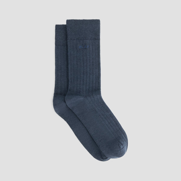 Cotton Bamboo Blend Socks - Navy