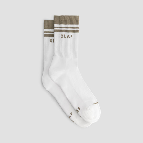 Stripe Varsity Socks - Optical White
