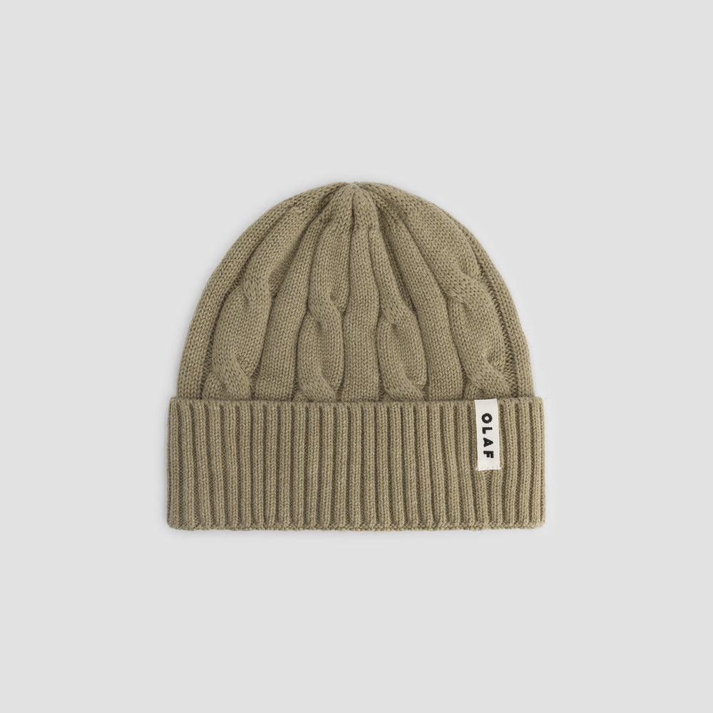 Wool Cable Knitted Beanie - Treehouse