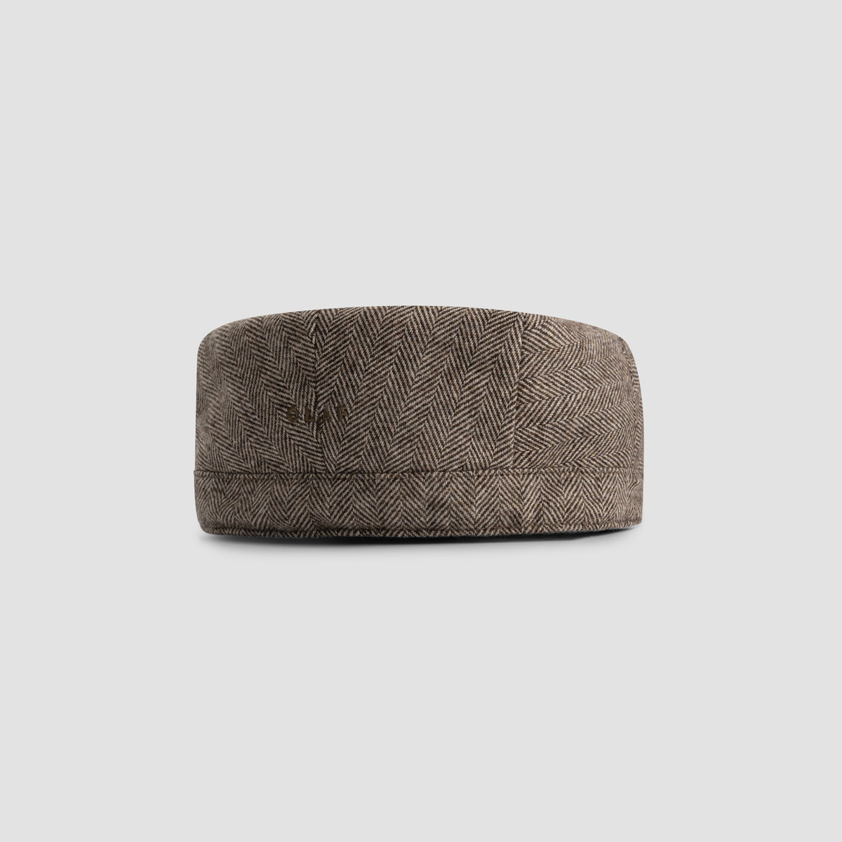 WOOL HERRINGBONE FLAT CAP | CHOCOLATE CHIP