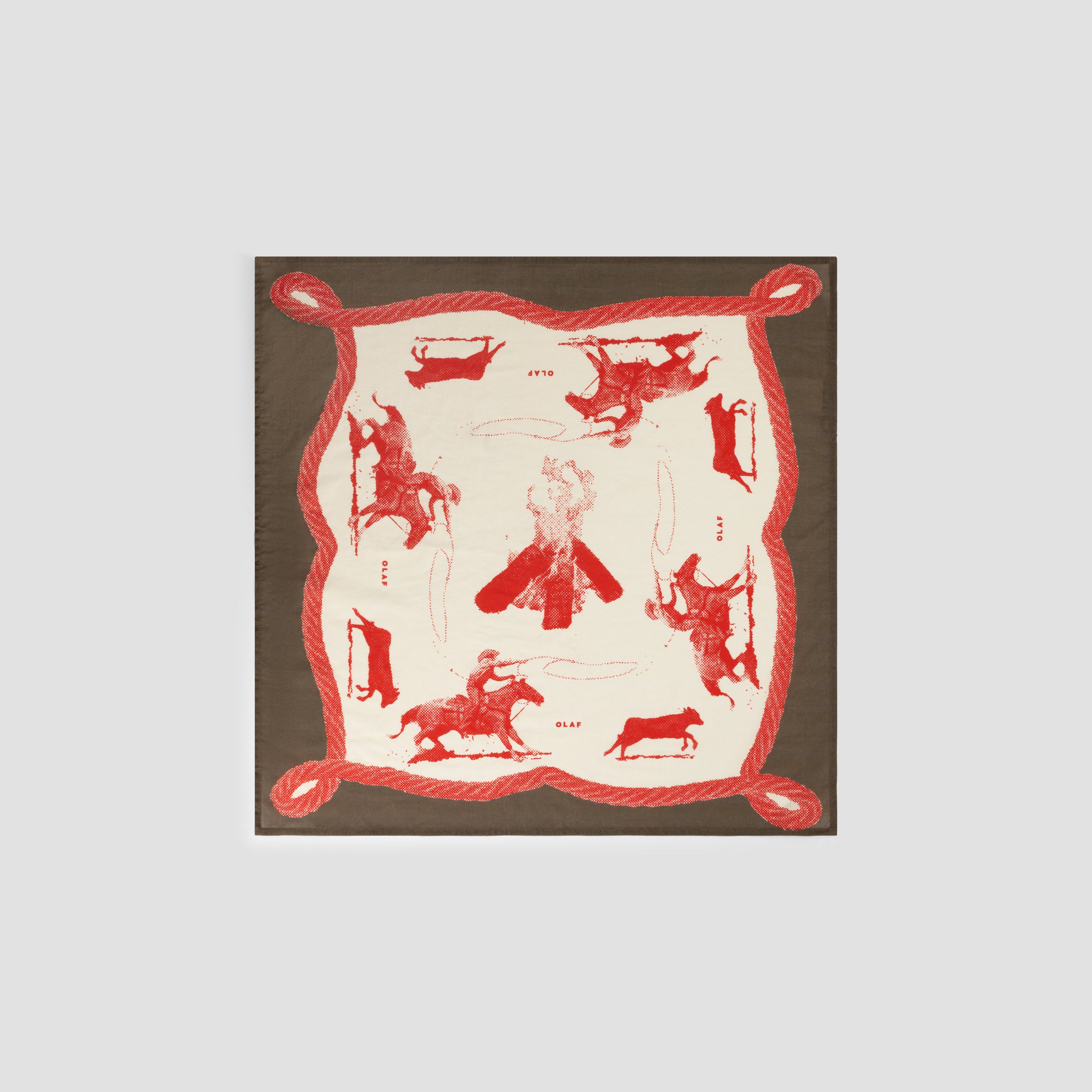 Porcelain Cowboy Bandana - Chocolate Chip/Off White