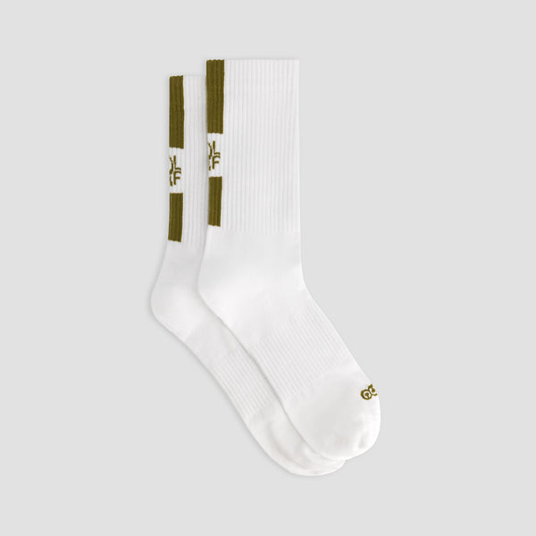 10 Year Socks - Optical White / Willow