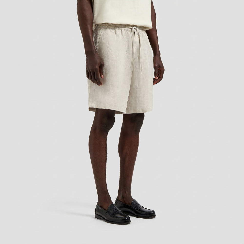 Linen Blend Short - Off White