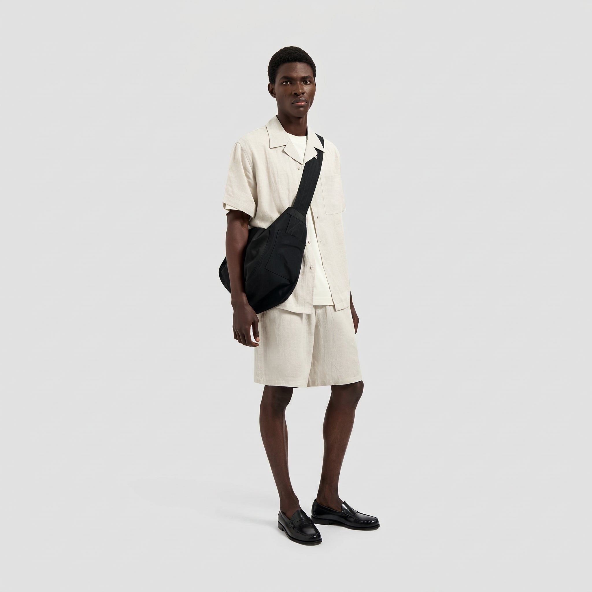 Linen Blend Short - Off White