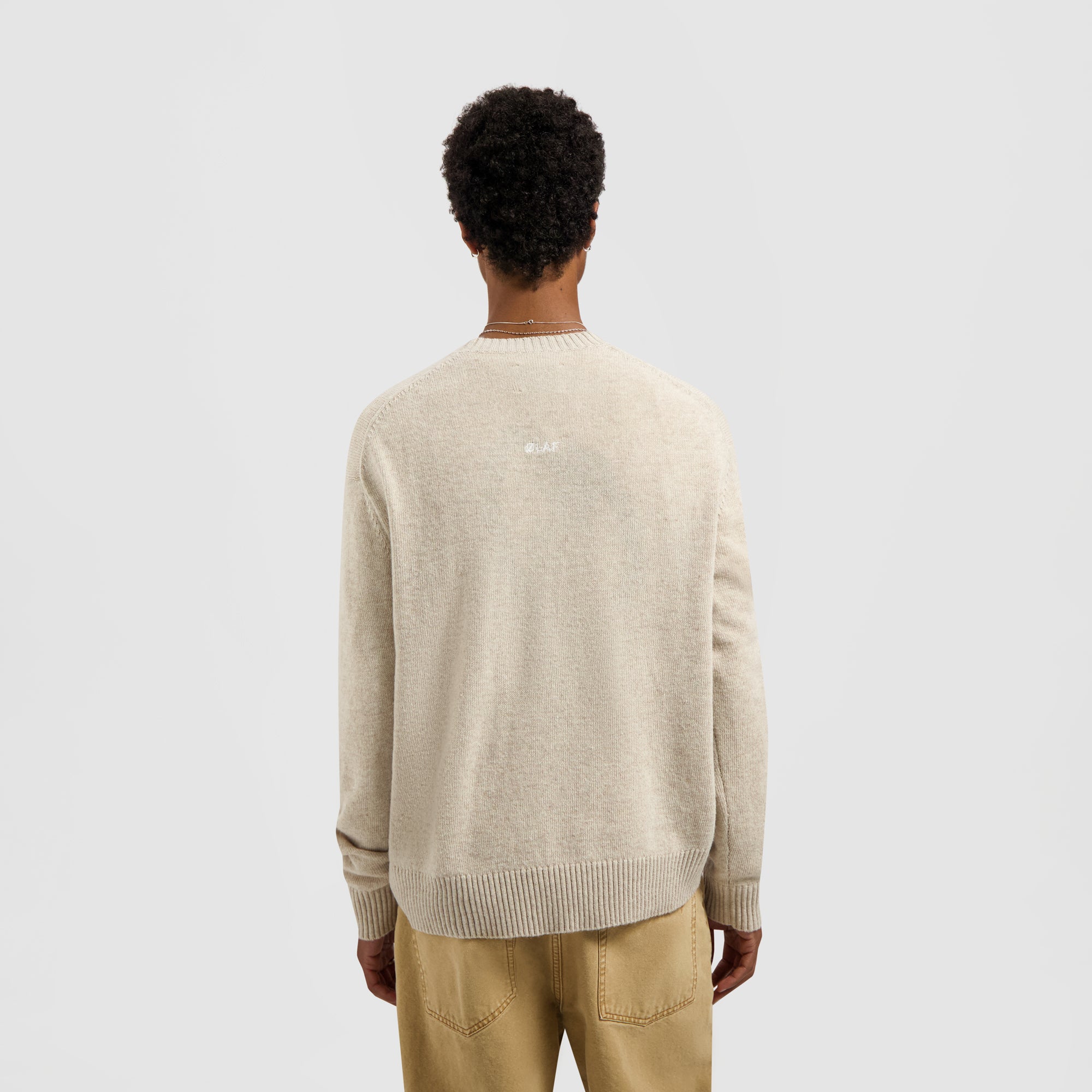 Essential Knitted Crewneck - Cement