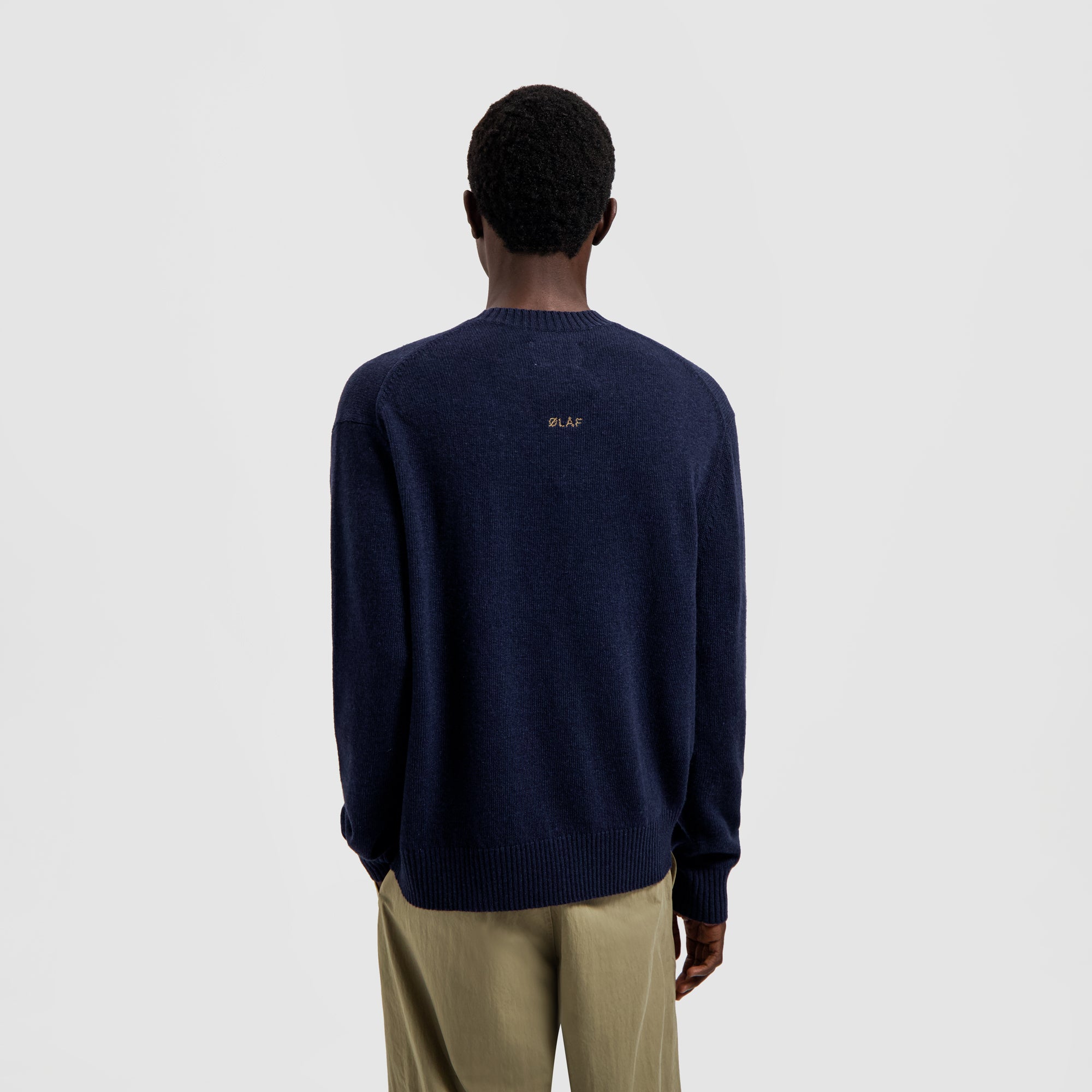 Essential Knitted Crewneck - Navy