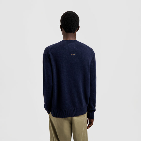 Essential Knitted Crewneck - Navy