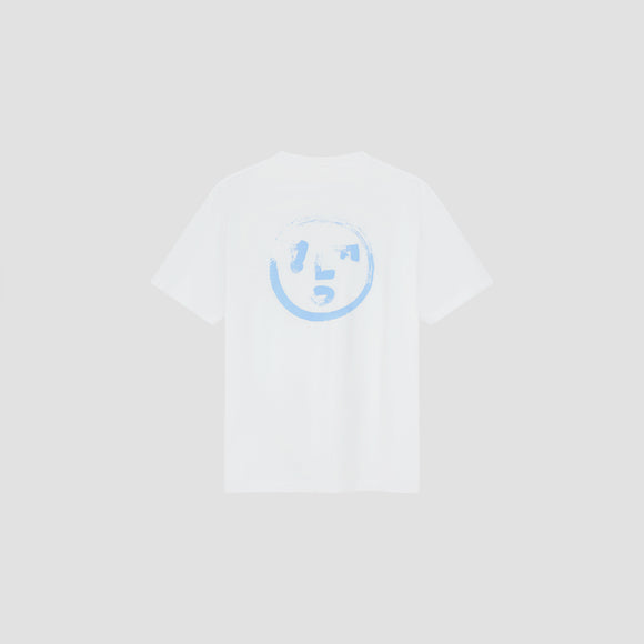 Brushstroke Face Tee - Optical White