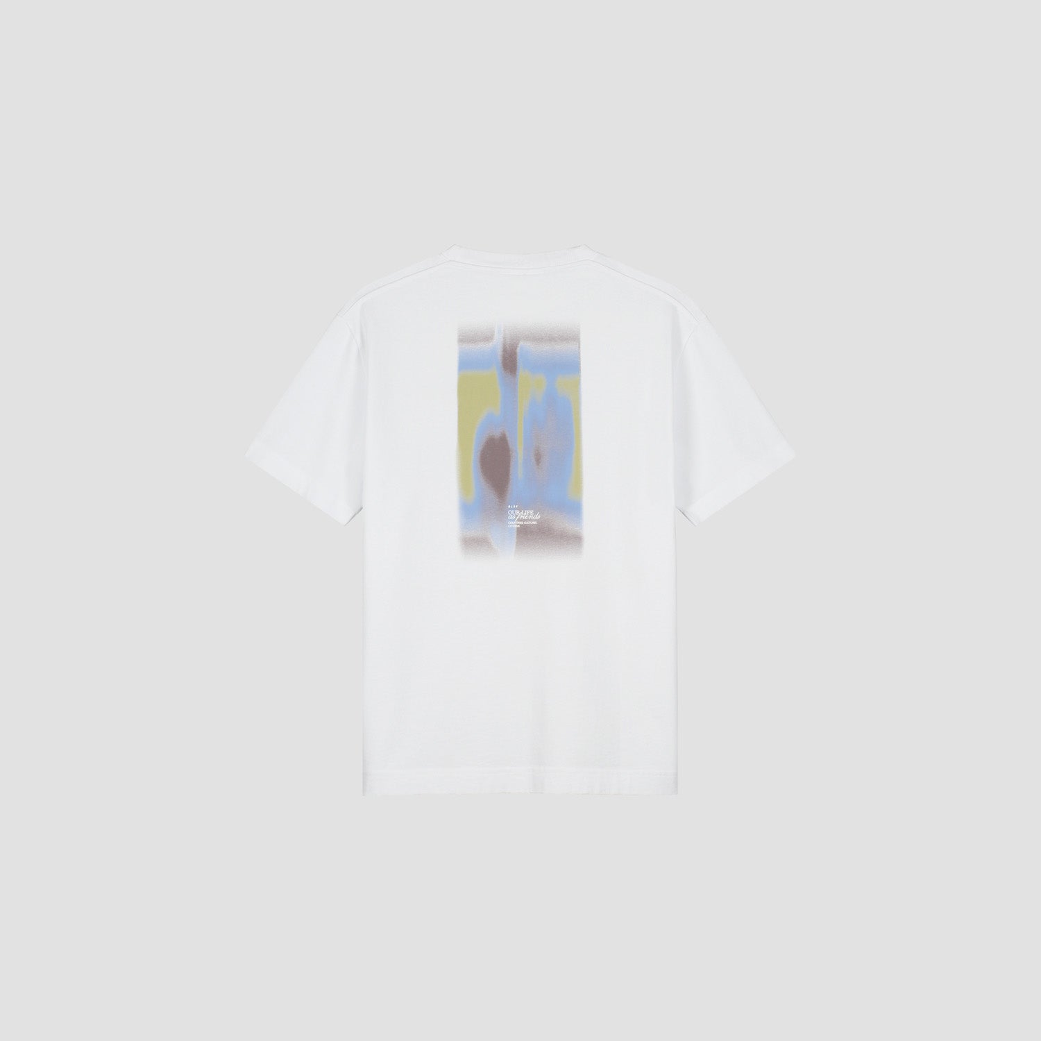 Brushstroke Graphic Boxy Tee - Optical White