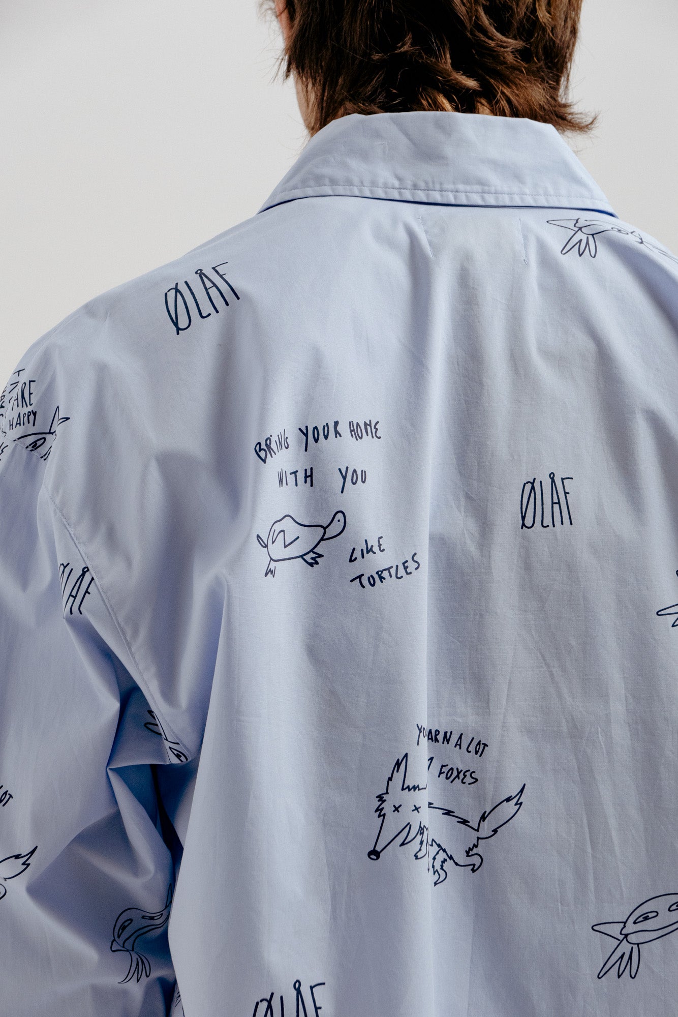 Camp AOP Shirt - Light Blue