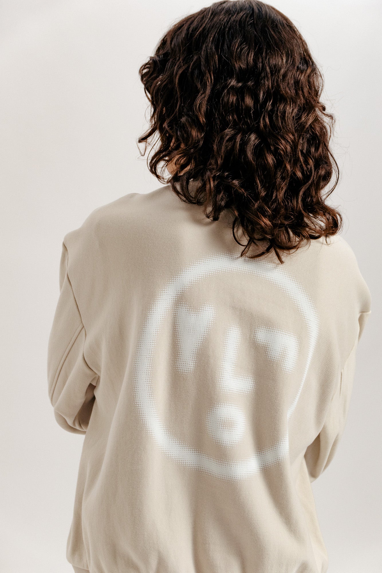 WMN Pixel Face Crewneck - Cement