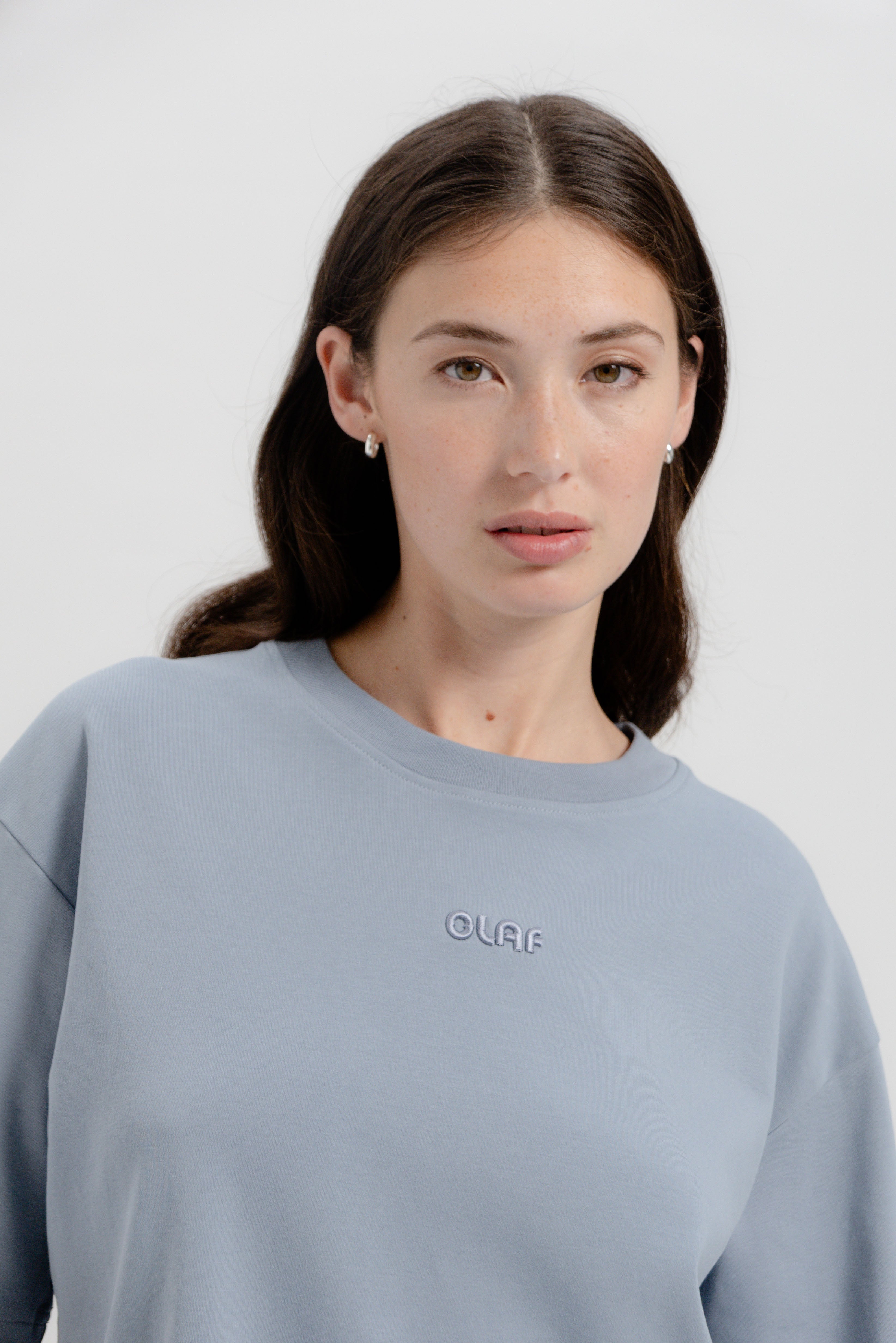 Interlock Boxy Tee - Dusty Blue