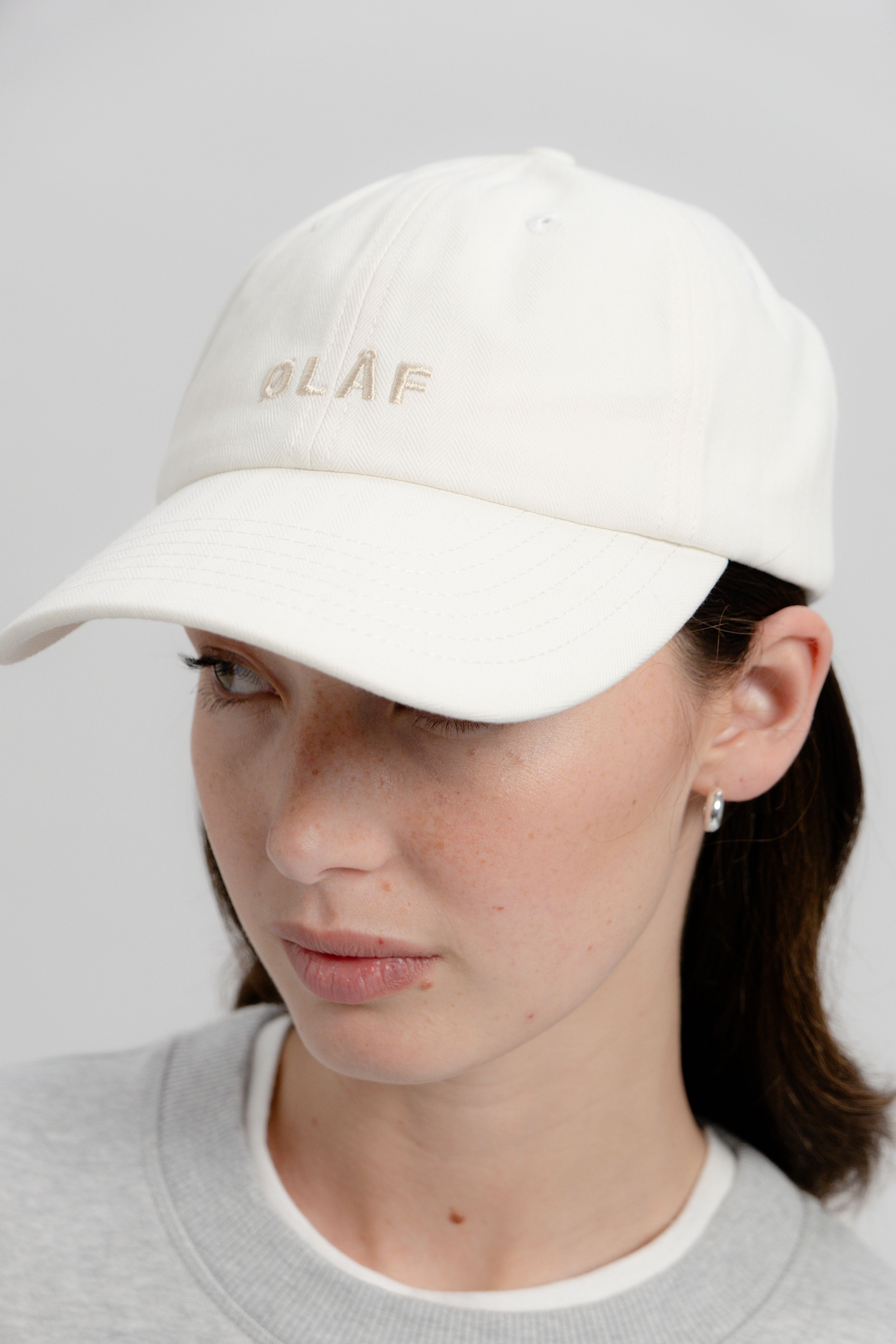 Herringbone Block Cap - Off White