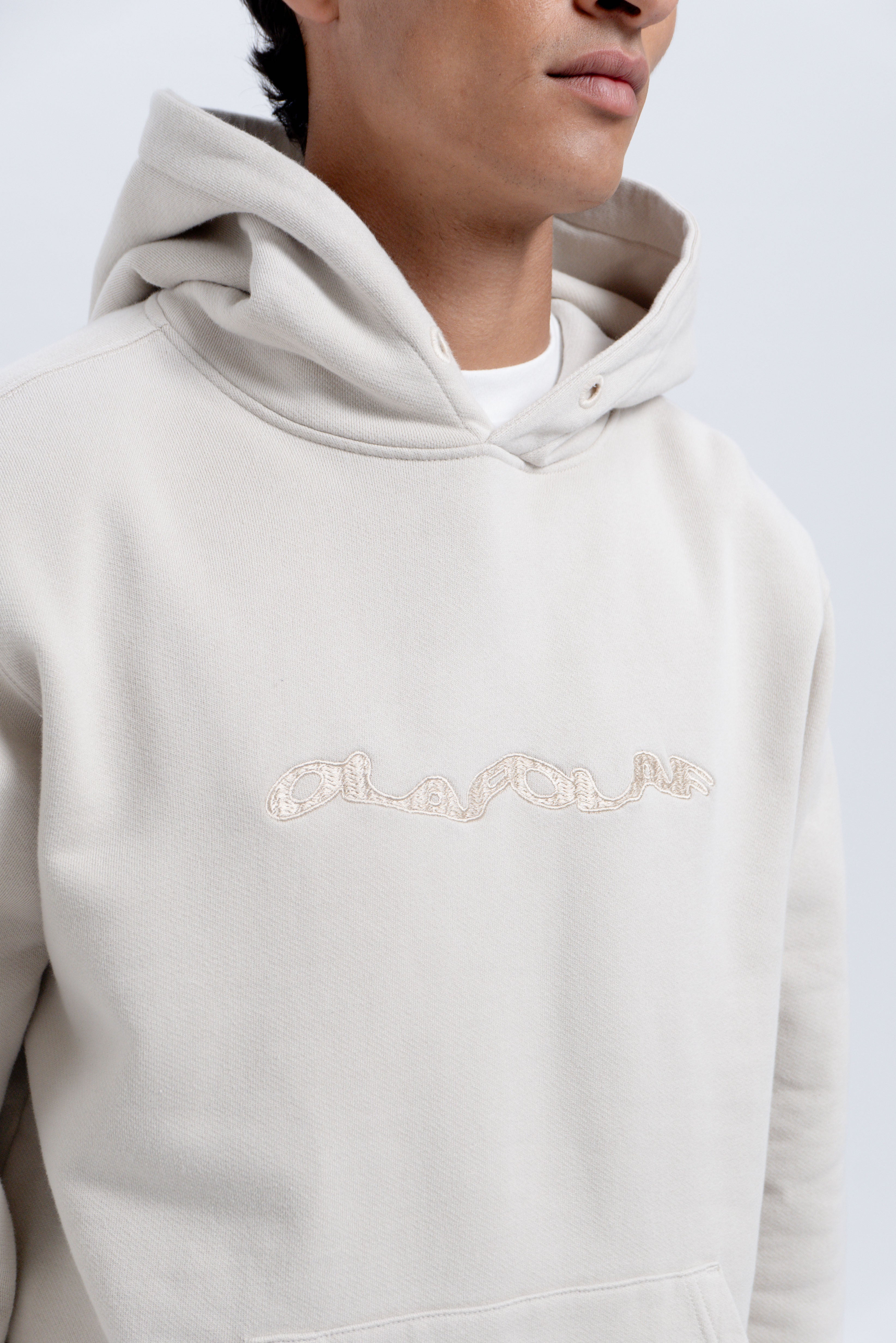 Wavy Drift Hoodie - Cement