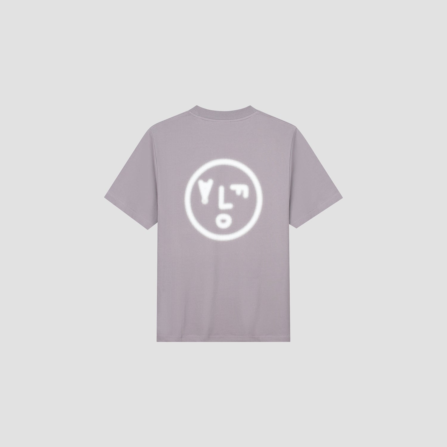 Pixelated Face Tee - Stone Grey