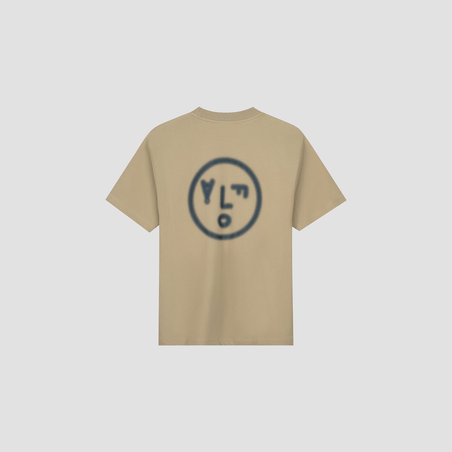 Pixelated Face Tee - Tan Brown