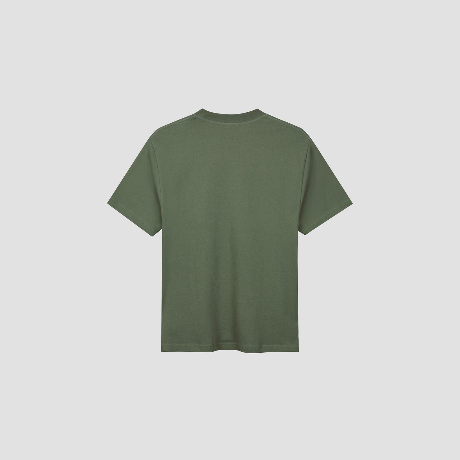 Sans Embroidered Tee - Pewter Green